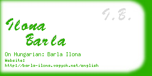 ilona barla business card